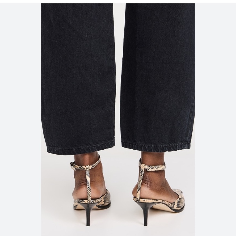 Aeyde Sarina Snake Print Calf Leather Latte Pumps NWT Size 41